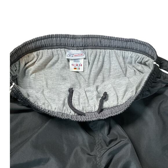 Vintage Reebok Windbreaker Sweat Suit Size Large 90's Black and Gray Polyester - Picture 12 of 15